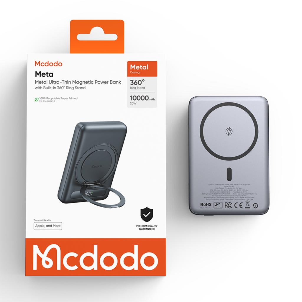 Mcdodo Powerbank Indukcyjny Do Iphone Ze Stojakiem Magsafe 10000Mah Usb-C