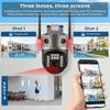 6K 12MP Wifi камера PTZ три экрана наружное автоматическое слежение ночное видение охранная система видеонаблюдения камера IP iCSee