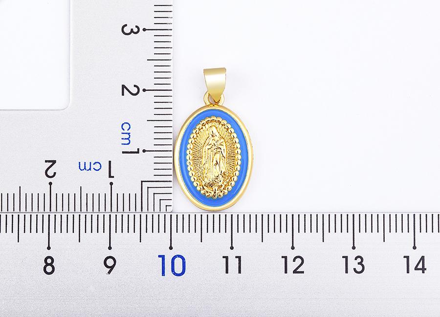 Nidin Enamel Christian Virgin Mary Pendant Necklace 7 Colors Gold Plated Handmade Choker Jewelry Accessories Gift Wholesale