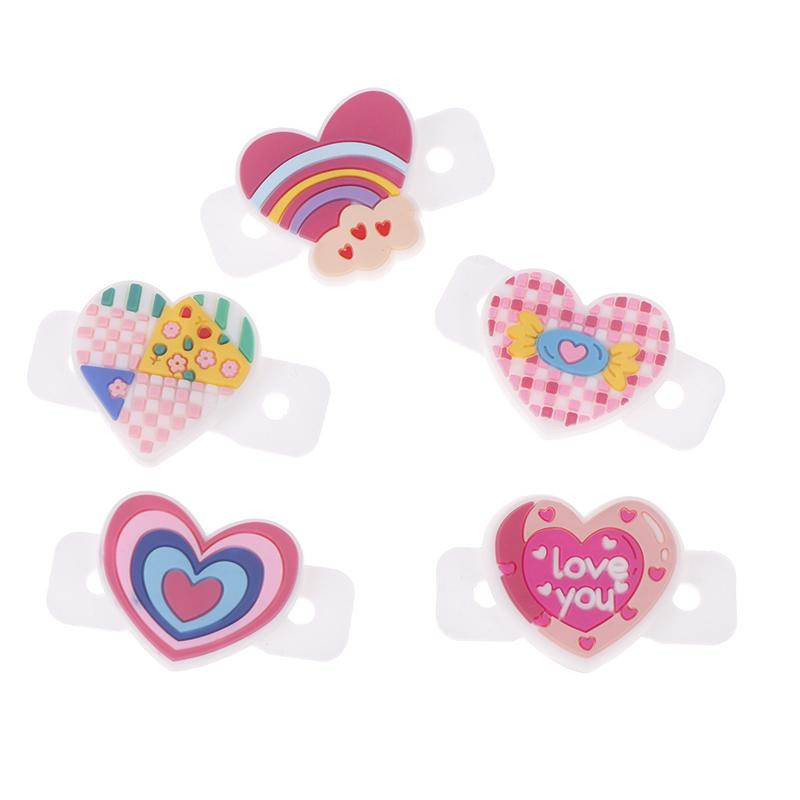 Милые красочные силиконовые виброгасители для теннисной ракетки в форме сердца, теннисная ракетка, антивибрационные теннисные аксессуары