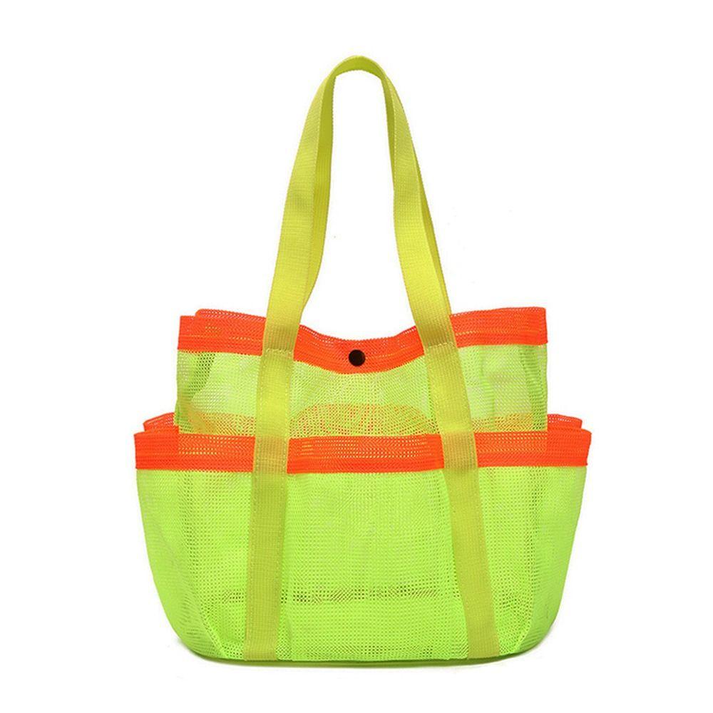 Large Capacity Mesh Beach Storage Bag Foldable Wash Storage Bag Swimming Handbag Swimming Pool