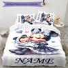 3pcs Minnie6 Cover Set - Personalized Name, HD Printed Bedding with 1 Cover and 2 Pillowcases - Perfect for Home Decor, Easy Care