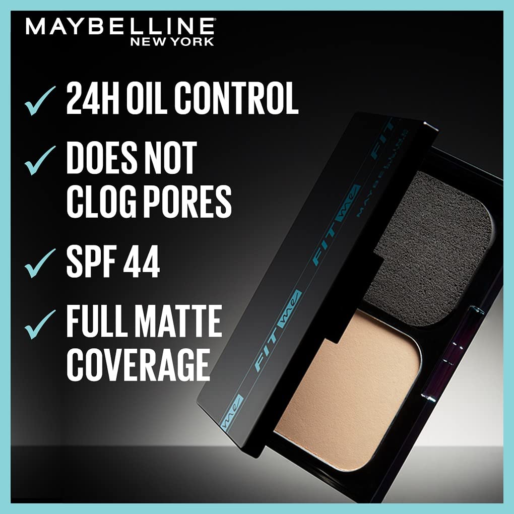 Maybelline New York Fit Me Ultimate Powder Foundation 110 Full Matte Coverage 9g With SPF44 Longlasting Oil Control Lightweight Finish