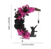 Xiaomi Halloween Black Cat Rose Moon Door Wreath Front Door Hanging Wreath Holiday Party Decor Pendant Accessories