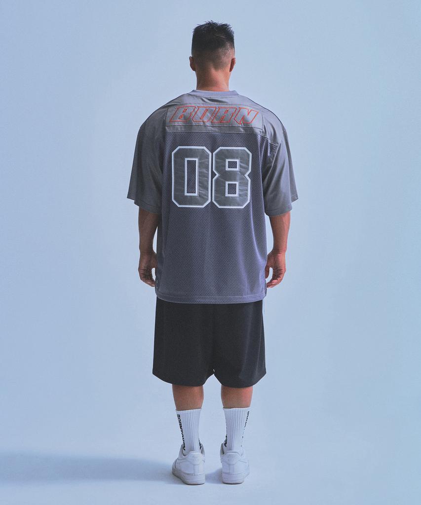 BORN TO WIN 08 Rugby Jersey T-Shirts [Charcoal]