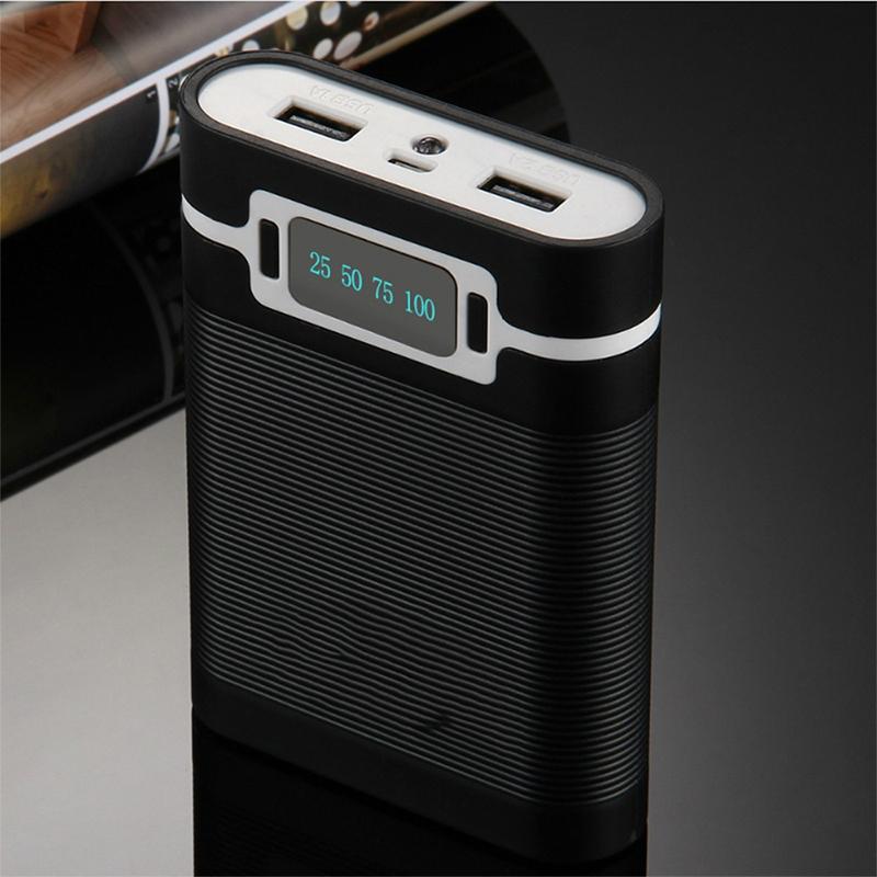 Экономичный корпус для Power Bank Внешний бокс для мобильного телефона 18650 Без пайки Цифровой LED-дисплей DIY Зарядное устройство Коробка для Power Bank