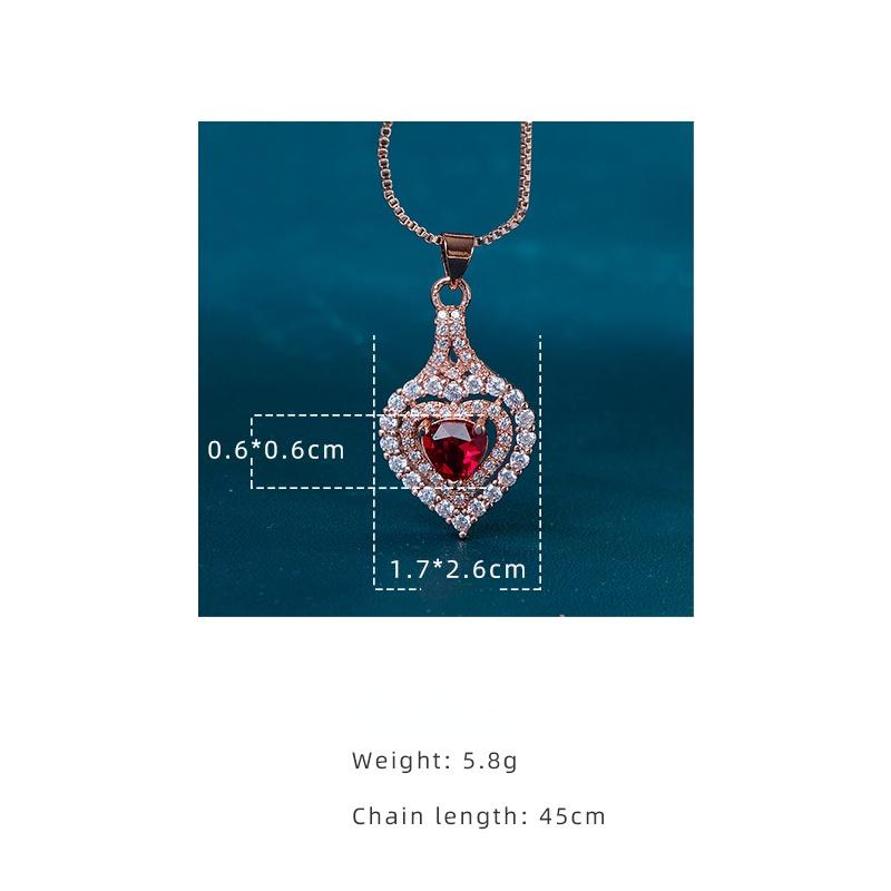 BELLA BOX Роскошный разноцветный кулон в виде сердца с драгоценными камнями, женские свадебные аксессуары для помолвки, блестящее женское ожерелье, вечерние украшения