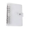 NASSIA System Planner A6 A5 6-Hole Notebook Cover with Transparent Binder, PVC Diary Binder, Clear (A6)