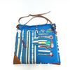 HERMES Silky City PM Crossbody bag with pouch Shoulder Bag silk / Leather blue