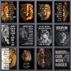 Lion Motivational Posters and Prints Inspirational Positive Quotes Animal Wall Art HD Pictures Canvas Painting Office Home Decor