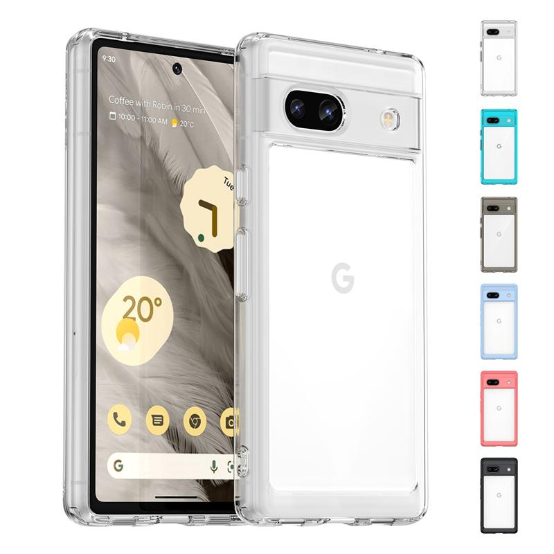 Для Чехол Google Pixel 7A Чехол Pixel 7A Capas Бампер Ударопрочный Задняя Прозрачный Прозрачный Разноцветный Fundas Google Pixel 7 Pro 7A