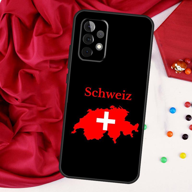 Швейцария Швейцарский флаг Для Samsung Galaxy A26 A05 A06 A16 A54 A34 A14 A22 A32 A52 A55 A35 A15 A53 A13 A56 A36 Чехол