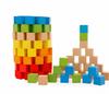 Sasuga Wooden Cube Building 100 Educational Toy for Toddlers and Adults Blocks, Pieces, (Colorful)