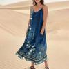 Женское летнее платье, повседневные свободные длинные пляжные платья для отдыха