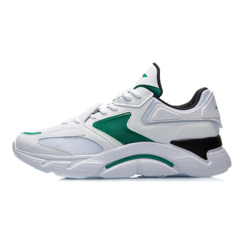 Li Ning Li Ning Коллекция для бега Устойчивые к истиранию Дышащие Низкие кроссовки для бега Мужские Белые ARHQ093-1