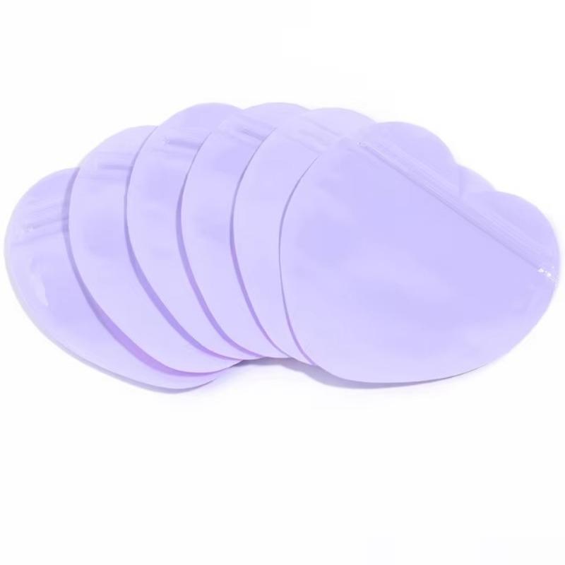 Heart Zipper Jewelry Bag Plastic Ziplock Pouch Bag for Jewelry Display Storage Candy Valentine's Day Gift Packaging Supplies