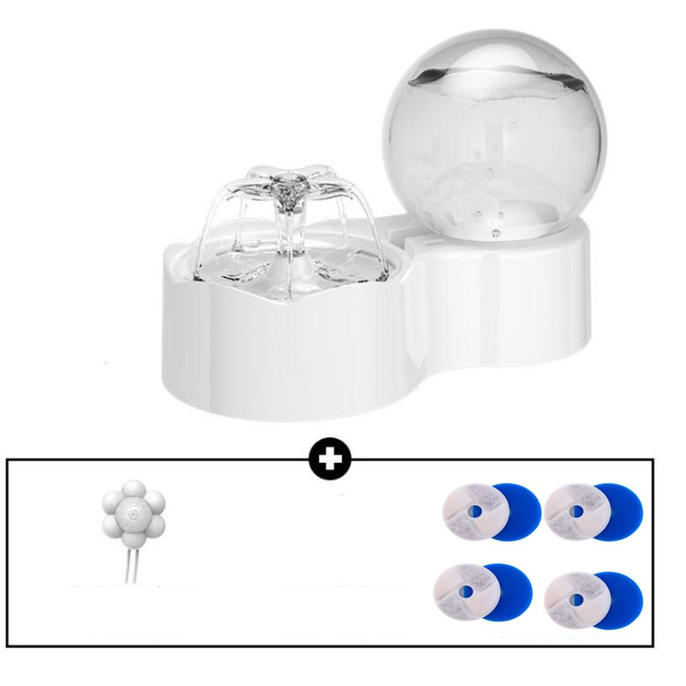 2.3L Автоматический фонтан для кошек с краном, диспенсер для воды для собак, прозрачный фильтр, поилка для домашних животных, датчик автоматической подачи воды