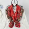New 90cm Silk Scarf Women Print Hair Neck Square Office Ladies Shawl Bandanna Muslim Hijab Handkerchief Muffler Foulard Female