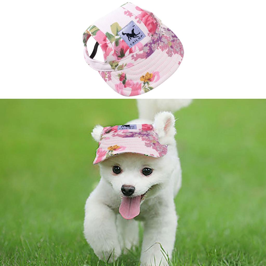 Small Pet Summer Canvas Cap Dog Baseball Visor Hat Puppy Outdoor Pet Cap