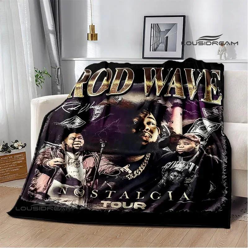 Плед с принтом рэпера Rod Wave Теплые фланелевые пледы Мягкий и удобный плед Домашний дорожный плед Постельные принадлежности Подарок на день рождения