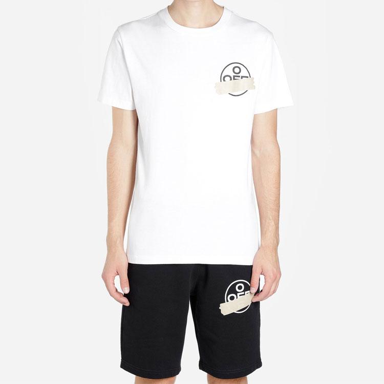 Off-White Футболка Ss20 Tape Arrows Print T-Shirt для мужчин, топы, белые OMAA027R201850020148