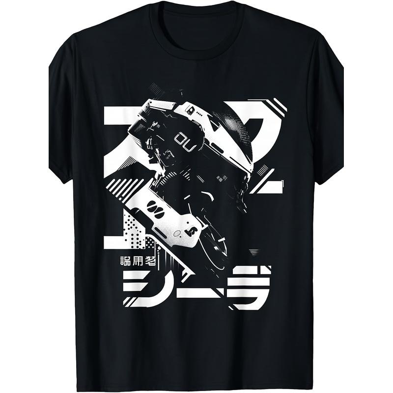 Futuristic Techwear Japanese Cyberpunk Harajuku Anime Manga T-Shirt5 Men'S T-Shirt Funny Perfect for Home|Outdoor|Work|Gifting (Mother'S