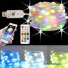 Водонепроницаемые солнечные светодиодные рождественские гирлянды с USB и мобильным приложением, синхронизация с музыкой, низкое напряжение - идеально подходят для наружного и кемпингового декора