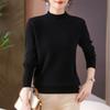 New Sweater Women's Semi-turtleneck Autumn and Winter Long-sleeved Warm-knit Bottoming Shirt Short Versatile Slim-fit Sweater