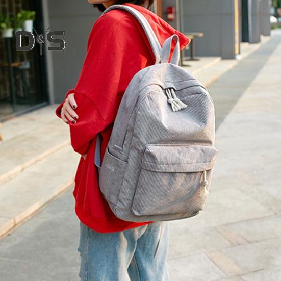 Однотонный вельветовый рюкзак с защитой от кражи, тренировочный рюкзак с регулируемыми ремнями, большая вместимость, унисекс, школьная сумка для путешествий, кемпинга, работы, спортзала