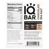 IQBAR Plant Protein Bar, Chocolate Sea Salt, 12 Bars, 45g (1.6oz) Each