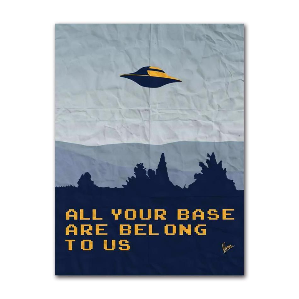 DLKKLB Vintage Classic Movie The Poster I Want To Believe Poster Bar Cafe Home Kraft Paper Decorative paintings Wall Sticker