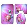 Christmas Bathroom Floor Mat Toilet Three-Piece Set