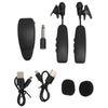 2Pcs Wireless Lavalier Microphone 2.4G Intelligent Noise Canceling Wireless Clip On Lapel Mic for