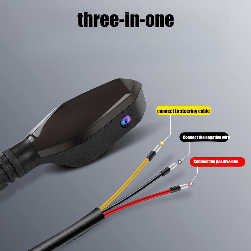 2 шт. мотоциклетная универсальная светодиодная лампа цветная проекционная лампа последовательные индикаторные огни