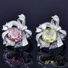 Sace Gems Classic Bowknot Copper Alloy Zircon Ring Ladies Jewelry Wedding Promise Party Gift