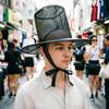 Light Burden-free Hat Vintage Korean Gat Hat, Black Mesh Wide Brim Joseon Dynasty Crisp Fabric Scholar with Neck Strap, Halloween Cosplay