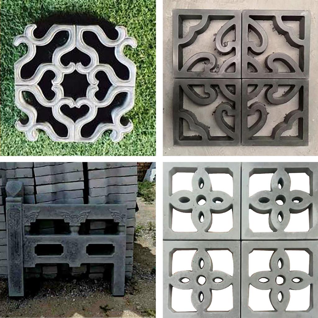 DIY Садовая Цементная Форма под Старинный Кирпич Форма для Садовой Дорожки 3D Резьба Нескользящая Бетонная Пластиковая Форма для Мощения