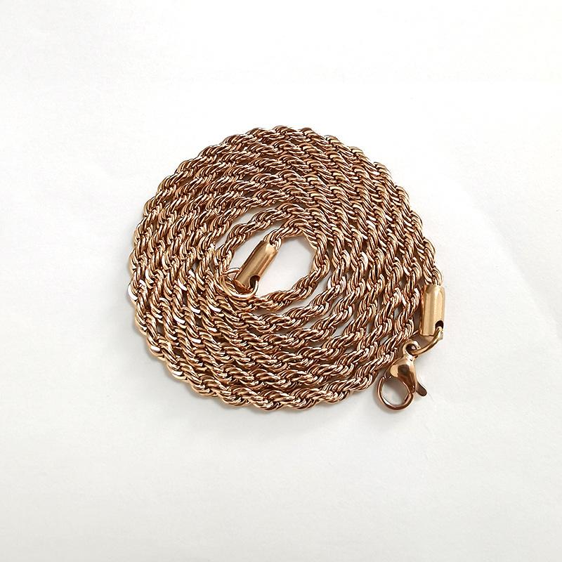 Цепочка из нержавеющей стали, гальванопокрытие с сохранением цвета в вакууме, невыцветающее золотое ожерелье, мужская цепочка из титановой стали в стиле хип-хоп