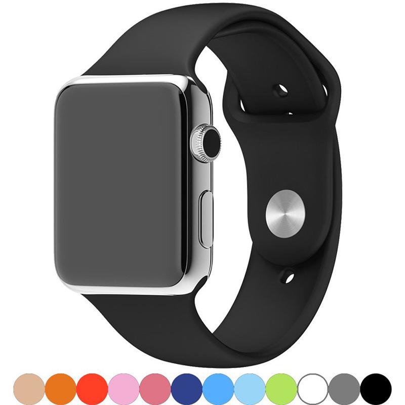 Силиконовый ремешок Apple для Apple Watch Series 1-9/SE, Классический спортивный ремешок