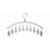 Windproof Curved Hanger With 10 Hold Clips Closet Organizer Yoga Pants Hanger  for Clothing Store