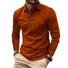 Spring and Autumn New Men's Long-sleeved Polo Shirt Casual Lapel Sports Polo Shirt