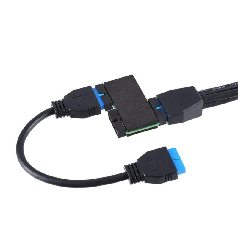 USB3.0 19Pin 1 To 2 Header Extension Wire USB HUB With Adopting Chip And Modular Cable Line And Expansion Card