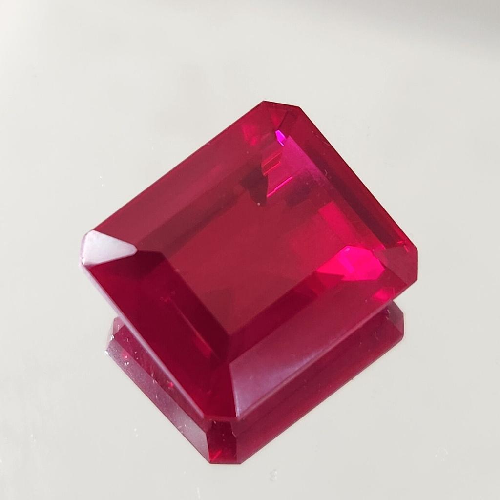 46.45 Ct Heated CERTIFIED Red Ruby Stunning Emerald Cut Loose Gemstone