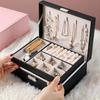 Ornaments Holder Packaging Box Ornaments Leather Jewelry Storage Box Jewelry Organizer Display Case