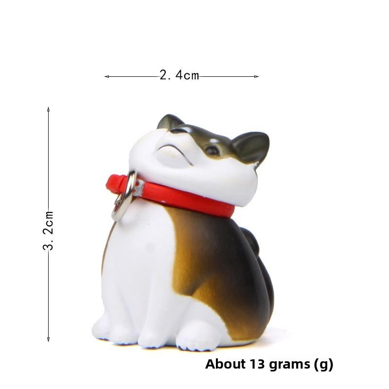Cute Cartoon Lying Posture Shiba Inu Mini Doll Model