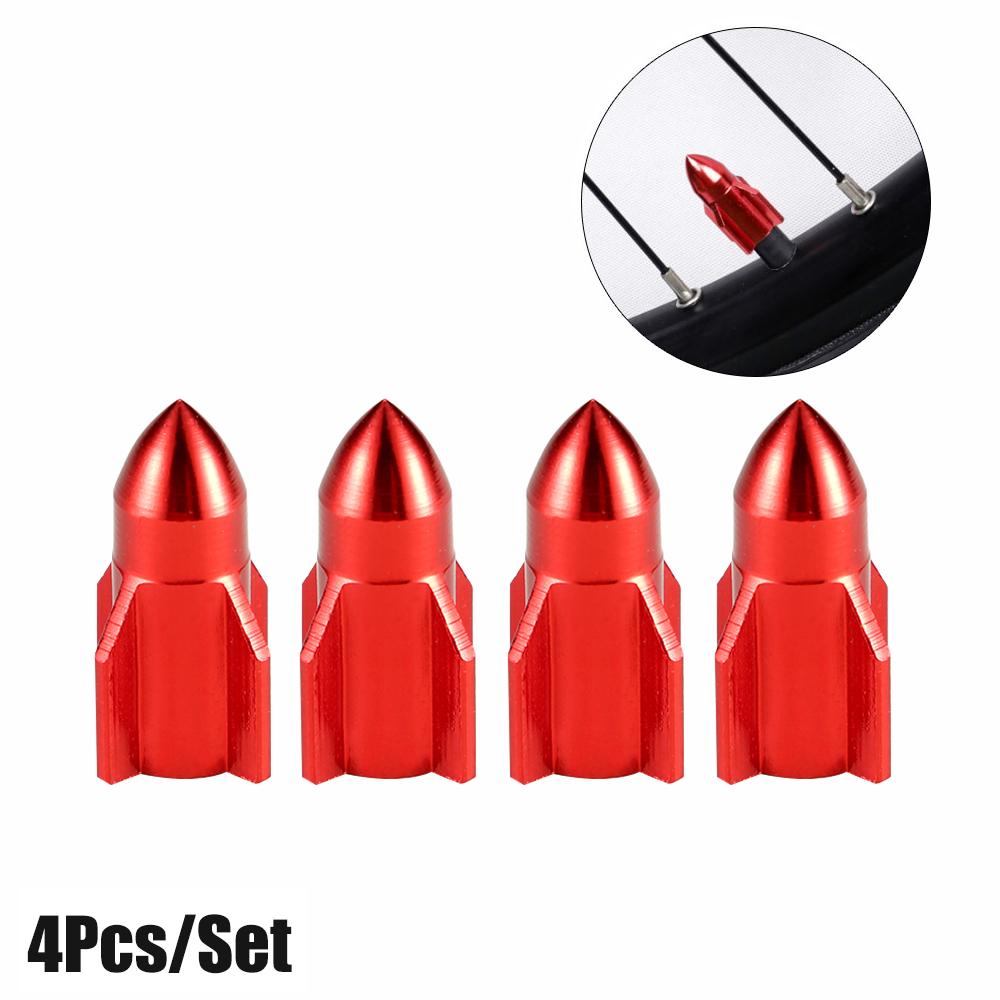 4Pcs/Set Aluminum Rocket Tire Valve Caps for Car Motorcycle Bike Alloy Tyre Valve Covers for US Valve Stems Car-styling Parts Stem Caps1