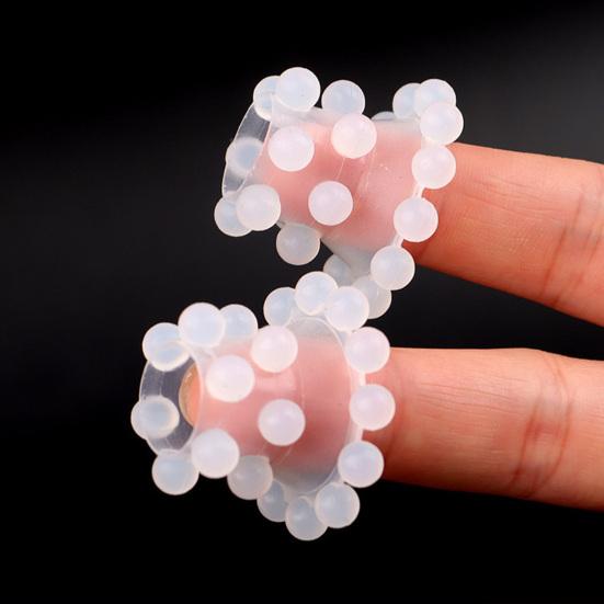 Мужское кольцо для продления полового акта с 3-слойными силиконовыми бусинами, противоскользящее фиксирующее кольцо для более длительной близости