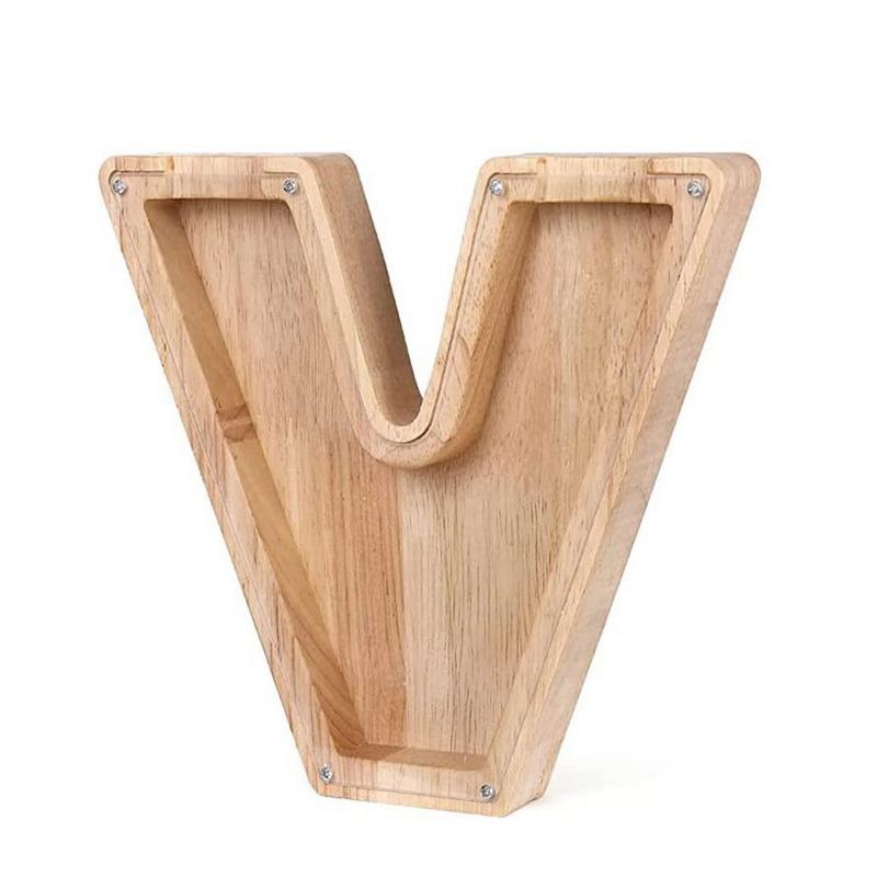 26 букв, английская копилка, деревянная коробка для экономии денег, банка для хранения монет, настольный орнамент, домашний декор, поделки, рождественский подарок