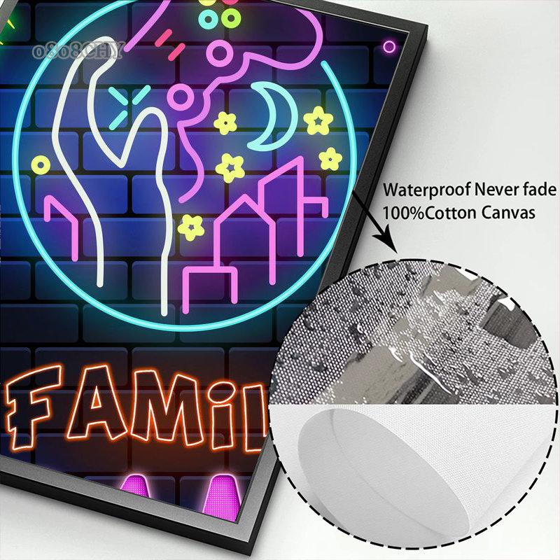 Ретро неоновые игровые принты, холст, постеры, крутые геймерские украшения для комнаты, картины, игровая комната, киберспортивный Настенный декор, плакаты, без света