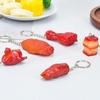 Funny Pvc Pork Belly Chicken Wings Roast Chicken Bag Pendant Hanging Jewelry Key Ring Creative Simulation Food Charms